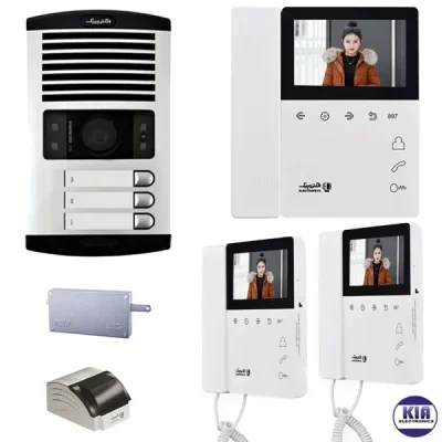 پکیج آیفون تصویری سه واحدی مدل 897