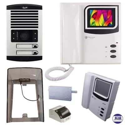 پکیج آیفون تصویری دو واحدی مدل 1286 و بارانگیر