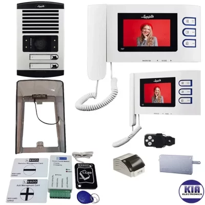 پکیج آیفون تصویری 2 واحدی 797 پرو الکتروپیک و ماژول ریموت دار