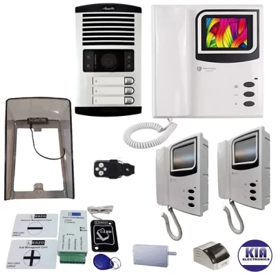 پکیج آیفون تصویری سه واحدی الکتروپیک مدل 1286 با ماژول