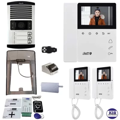 پکیج آیفون تصویری سه واحدی مدل 897 با ماژول
