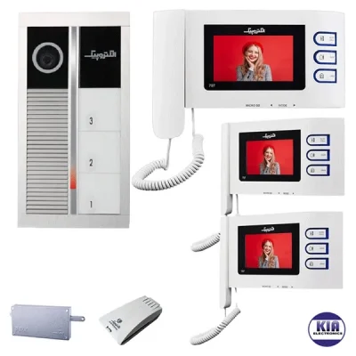 پکیج آیفون تصویری 3 واحدی مدل 797 پرو الکتروپیک و پنل رندا