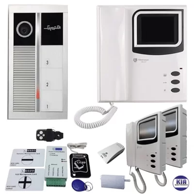 پکیج آیفون تصویری سه واحدی الکتروپیک 1286 با پنل لمسی