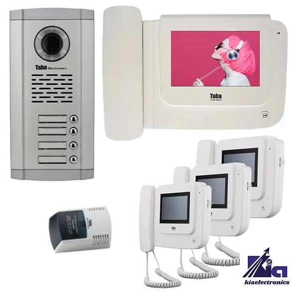 پکیج آیفون تصویری چهار واحدی تابا TVD-1043i با پنل 1860