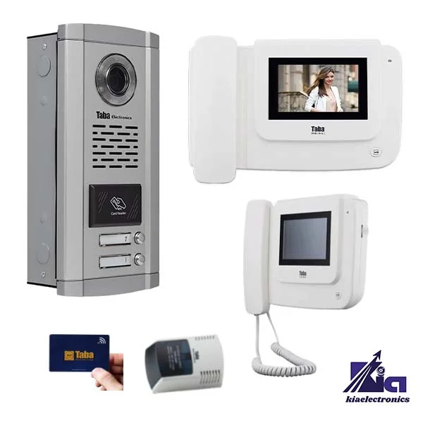 پکیج آیفون تصویری دو واحدی تابا TVD-1043I با پنل کارتی