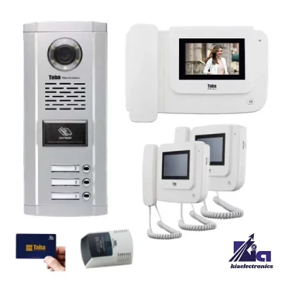 پکیج آیفون تصویری سه واحدی تابا TVD-1043I با پنل کارتی