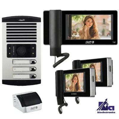 پکیج سه واحدی آیفون تصویری الکتروپیک 996 مشکی