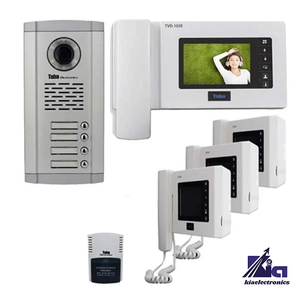 پکیج 1035 تابا - 04 پکیج آیفون تصویری چهار واحدی تابا TVD-1035