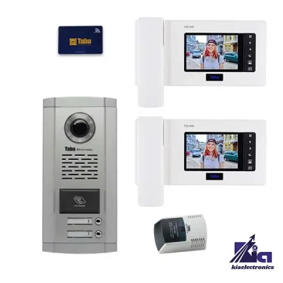 پکیج آیفون تصویری دو واحدی تابا TVD-1035 با پنل کارتی