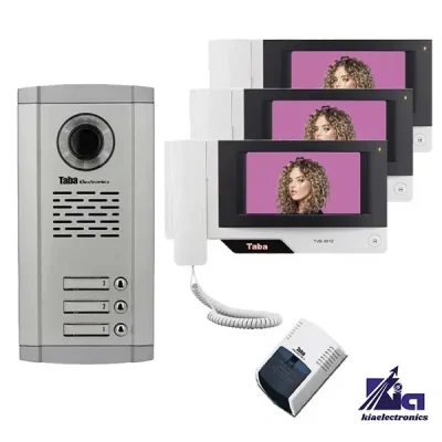 پکیج آیفون تصویری سه واحدی تابا TVD-3070 با پنل 1860