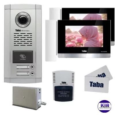 پکیج آیفون تصویری دو واحدی تابا مدل 1070 با پنل سهند کارتی