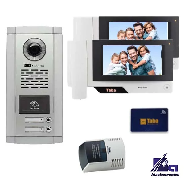 پکیج آیفون تصویری دو واحدی تابا TVD-3070 با پنل کارتی 1860