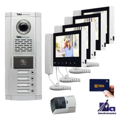 پکیج آیفون تصویری کارتی چهار واحدی تابا TVD-5-70