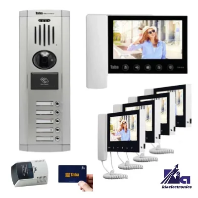 پکیج آیفون تصویری کارتی پنج واحدی تابا TVD-5-70