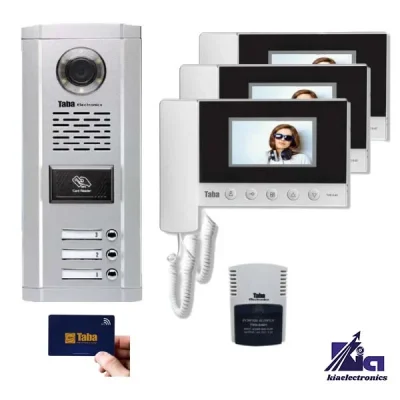 خرید پکیج آیفون تصویری کارتی سه واحدی تابا TVD-5-43