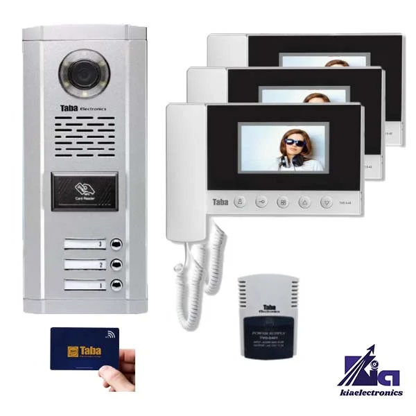 خرید پکیج آیفون تصویری کارتی سه واحدی تابا TVD-5-43