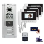 پکیج آیفون تصویری کارتی چهار واحدی تابا TVD-5-43 و پنل 1860 CR