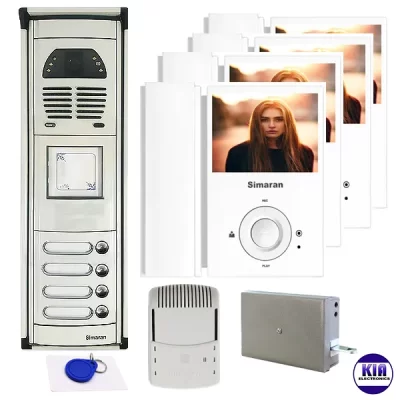 آیفون تصویری 4 واحد سیماران مدل 43FL2 و پنل فوژان کارتی