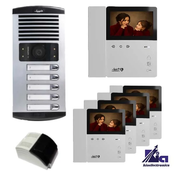 پکیج 897 پرو با پنل 1086 - 05 پکیج پنج واحدی آیفون تصویری الکتروپیک 897PRO با پنل 1086