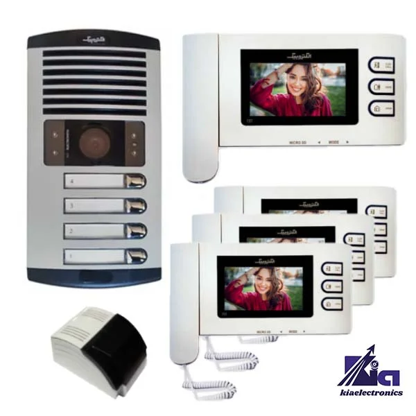 پکیج 797 پرو با پنل 1086 - 04 پکیج چهار واحدی آیفون تصویری الکتروپیک 797 PRO و پنل 1086