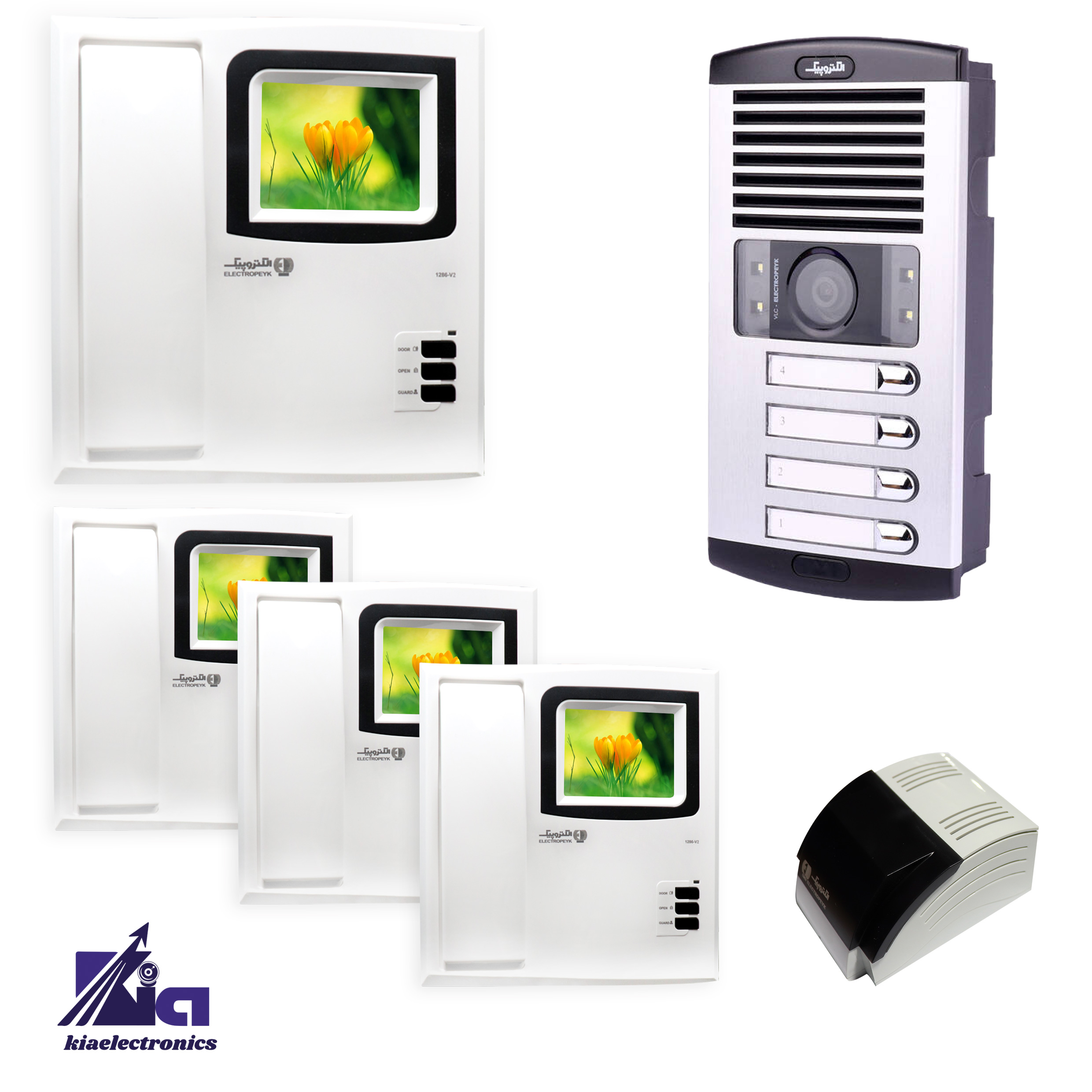 1086-1286-4 چهار واحدی الکتروپیک با گوشی 1286