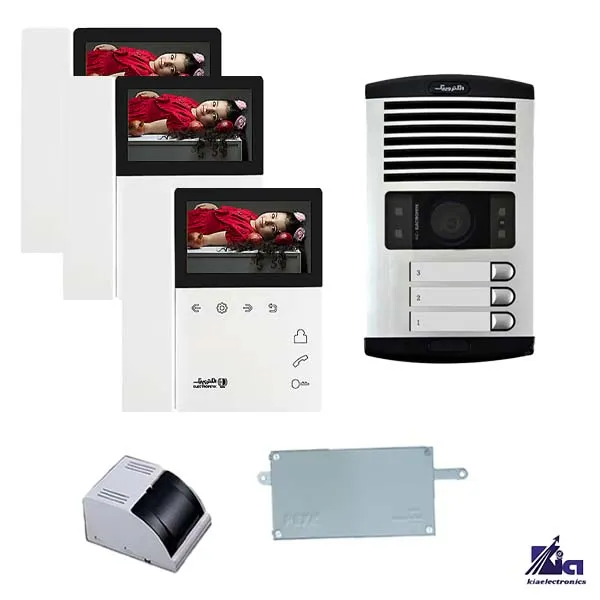 پکیج آیفون تصویری 3 واحدی مدل 897ECO الکتروپیک - بدون حافظه