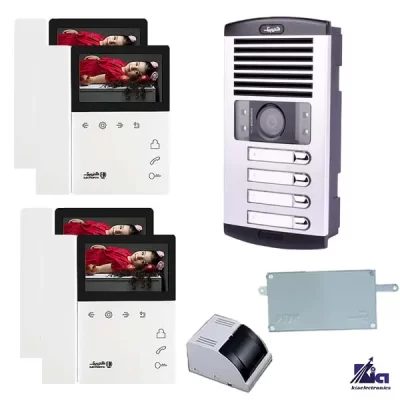 پکیج آیفون تصویری ۴ واحدی مدل 897ECO الکتروپیک