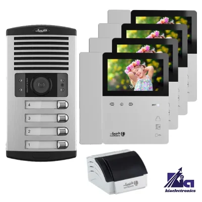 پکیج چهار واحدی آیفون تصویری الکتروپیک 897eco با پنل 1086