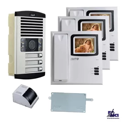 پکیج آیفون تصویری 3 واحدی الکتروپیک مدل 1286-V2