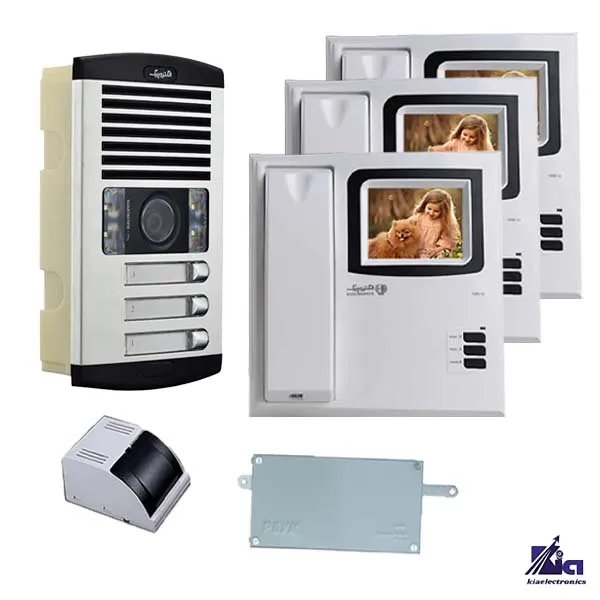 پکیج آیفون تصویری 3 واحدی الکتروپیک مدل 1286-V2