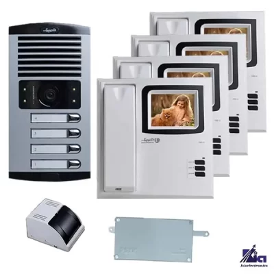 پکیج آیفون تصویری 4 واحدی الکتروپیک مدل 1286-V2