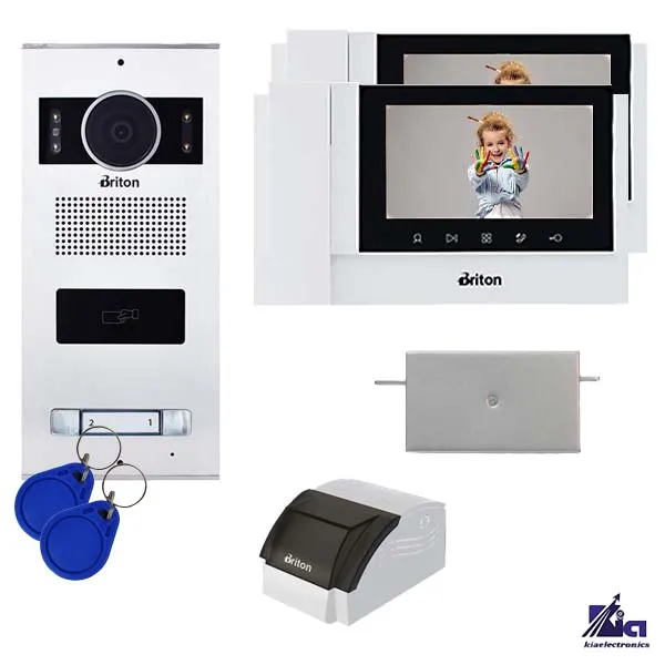 پکیج آیفون تصویری دو واحدی برایتون مدل 7030 با پنل کارتی