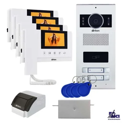 پکیج آیفون تصویری چهار واحدی برایتون مدل 4330 با پنل کارتی