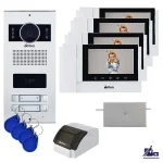 پکیج آیفون تصویری چهار واحدی برایتون مدل 7030 با پنل کارتی