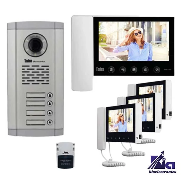 پکیج آیفون تصویری چهار واحدی تابا TVD-5-70 و پنل 1860
