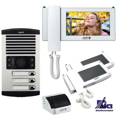 پکیج سه واحدی آیفون تصویری الکتروپیک 996 سفید