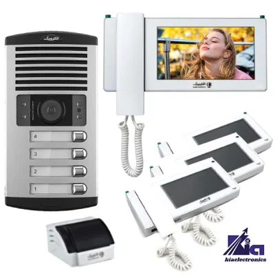 پکیج چهار واحدی آیفون تصویری الکتروپیک 996 سفید