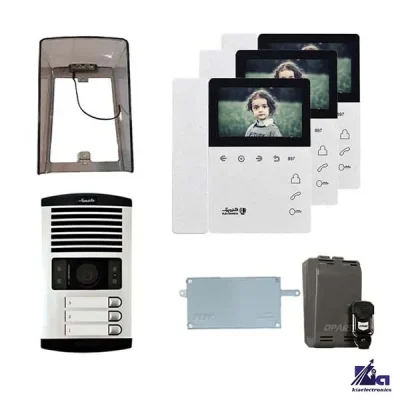 پکیج آیفون تصویری الکتروپیک مدل 897 پرو سه واحدی با ریموت