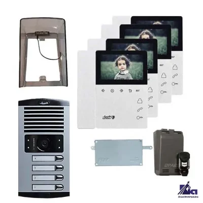 پکیج آیفون تصویری الکتروپیک مدل 897 پرو چهار واحدی با ریموت