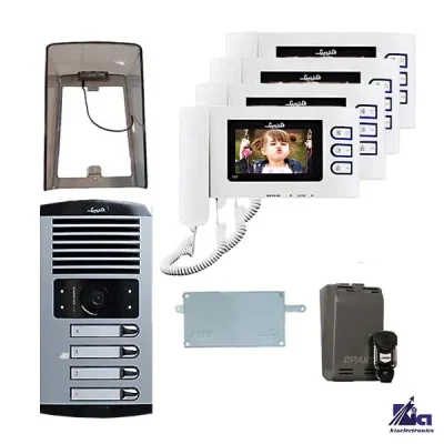 پکیج آیفون تصویری الکتروپیک مدل 797PRO چهار واحدی با ریموت