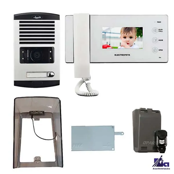 پکیج آیفون تصویری الکتروپیک مدل 1096 سفید یک واحدی با ماژول
