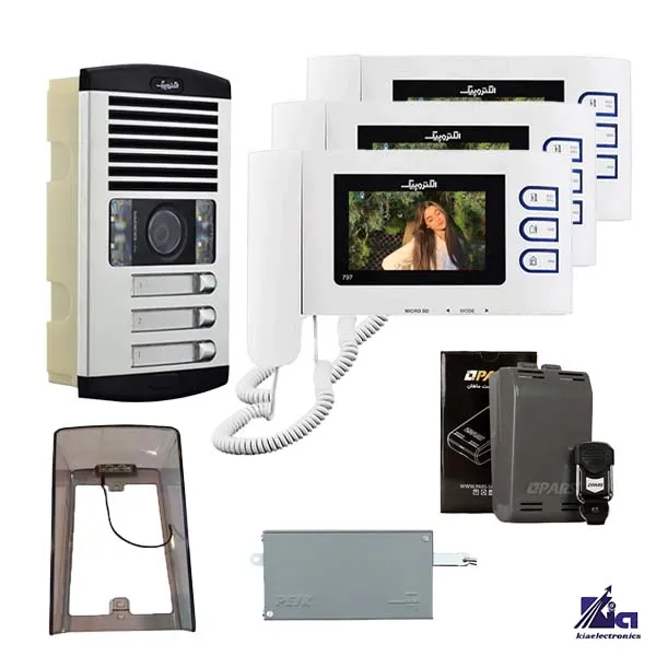 آیفون تصویری الکتروپیک مدل 797pro سه واحدی با ریموت