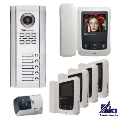 پکیج آیفون تصویری پنج واحدی تابا TVD-1090