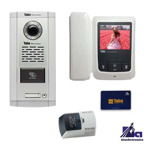 پکیج آیفون تصویری یک واحدی تابا TVD-1090 با پنل کارتی