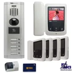 پکیج آیفون تصویری پنج واحدی تابا TVD-1090 با پنل کارتی