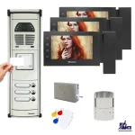 پکیج آیفون تصویری سه طبقه کارتی سیماران مدل 76TKM مشکی