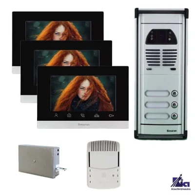 پکیج آیفون تصویری سیماران سه واحدی مدل 77TKM باحافظه