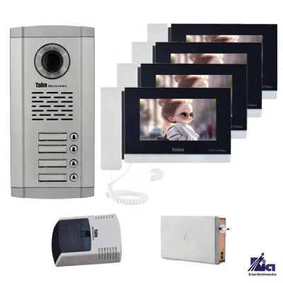 پکیج آیفون تصویری چهار طبقه تابا مدل 1070 سفید