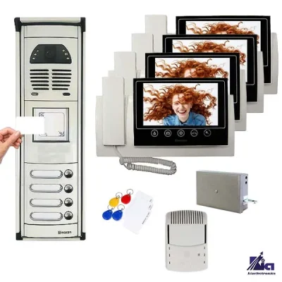 پکیج آیفون تصویری کارتی چهار واحدی سیماران مدل 72TKM