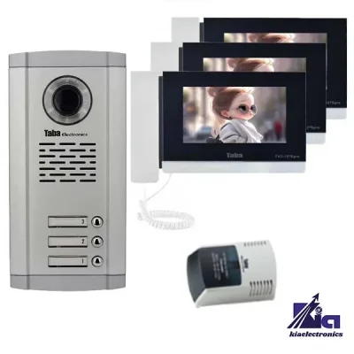 پکیج آیفون تصویری سه واحدی تابا TVD-1070 PRO
